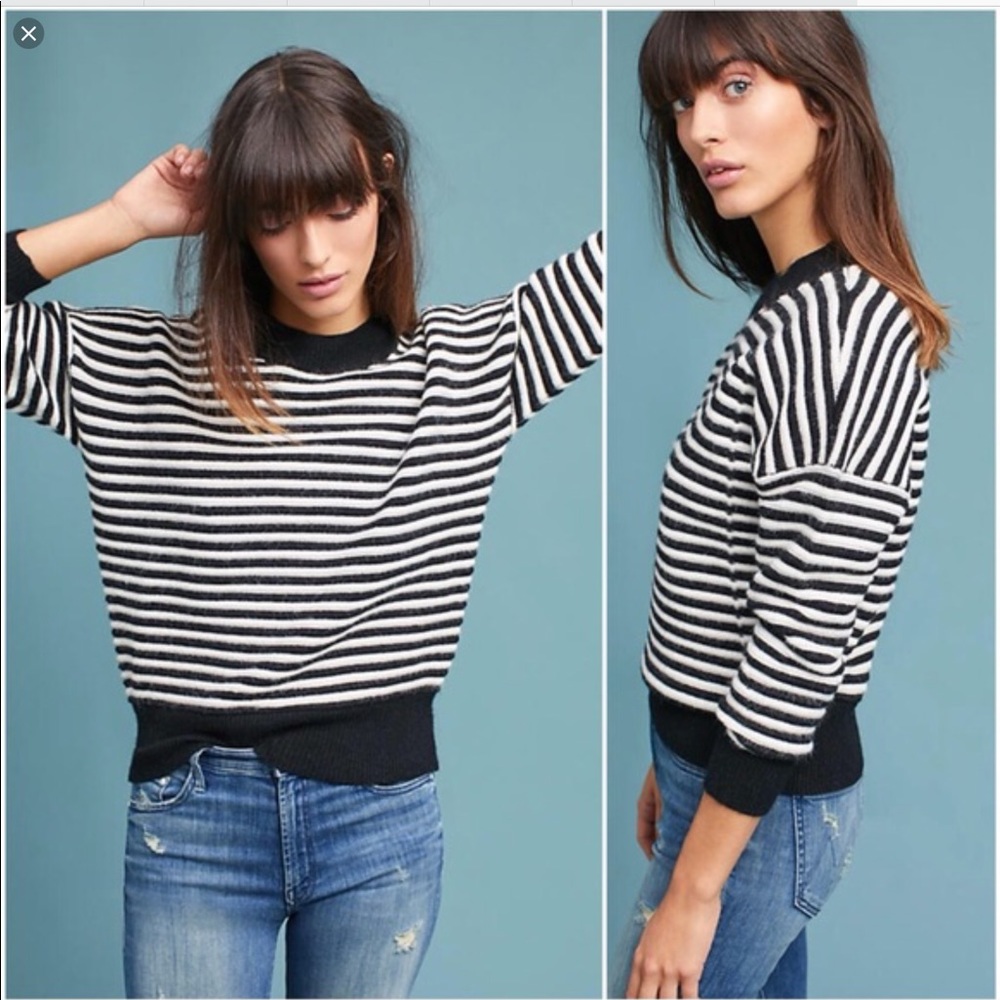Cozy striped pullover via Anthropologie